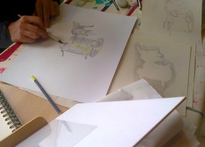 et enfin repérer les zones d'ombres fortes et celles de lumière forte